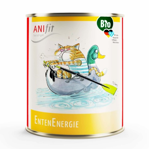 Cat Wet pet food Organic DuckEnergy (Bio-EntenEnergie) 800g 6 Piece -1- Anifit